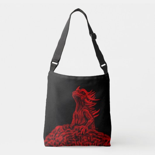 Kleine rode draak crossbody tas (Voorkant)