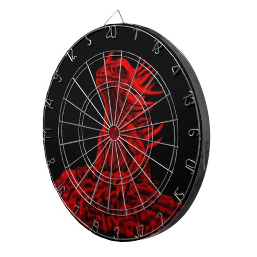 Kleine rode draak dartbord (Voorkant Rechts)