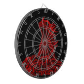 Kleine rode draak dartbord (Voorkant Links)