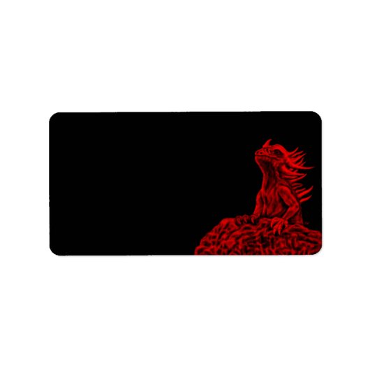 Kleine rode draak etiket (Voorkant)