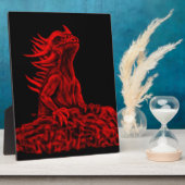 Kleine rode draak fotoplaat (Zijkant)