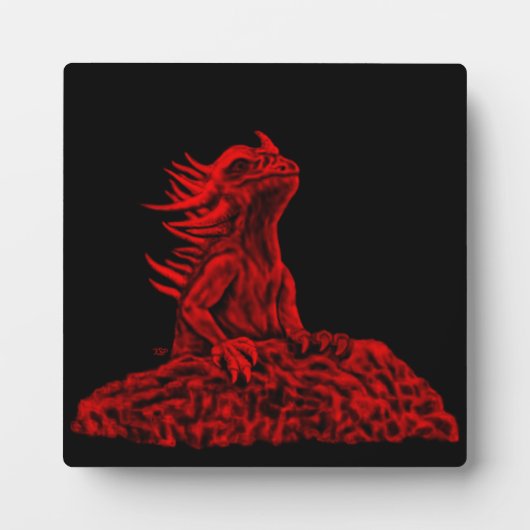 Kleine rode draak fotoplaat (Voorkant)
