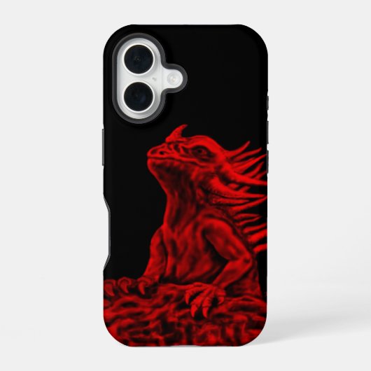 Kleine rode draak iPhone 16 hoesje (Achterkant)