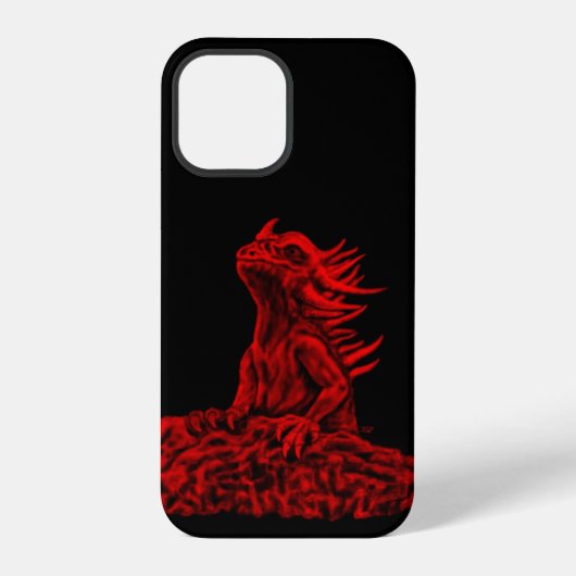 Kleine rode Draak iPhone Hoesje (Achterkant)