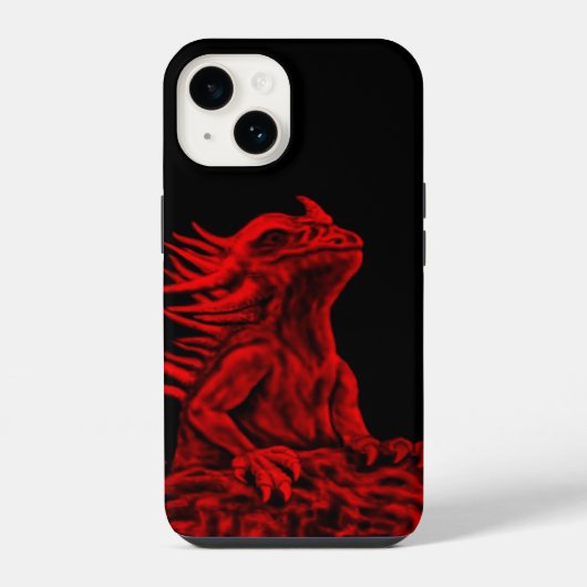 Kleine rode Draak iPhone Hoesje (Achterkant)