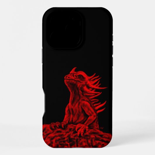 Kleine rode draak iPhone hoesje (Achterkant)