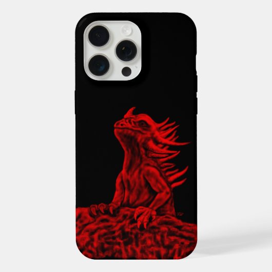 Kleine rode Draak iPhone Hoesje (Achterkant)
