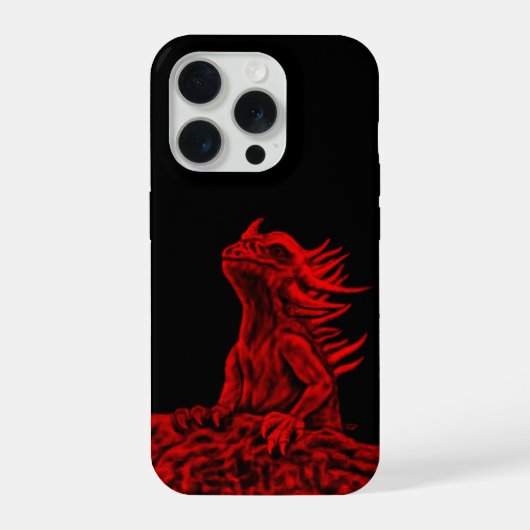 Kleine rode Draak iPhone Hoesje (Achterkant)