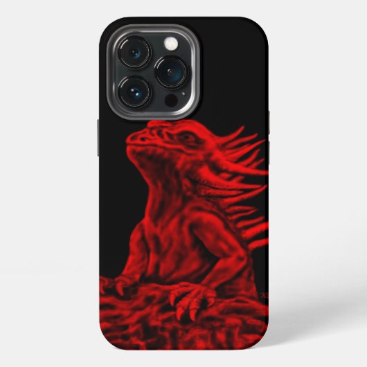 Kleine rode Draak iPhone Hoesje (Achterkant)