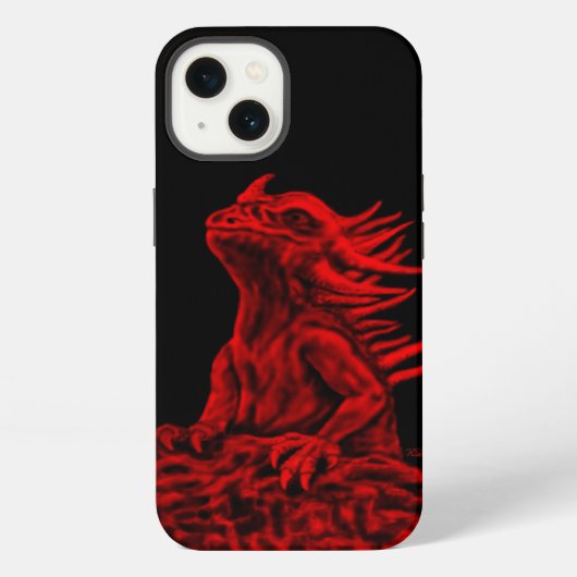 Kleine rode Draak iPhone Hoesje (Achterkant)