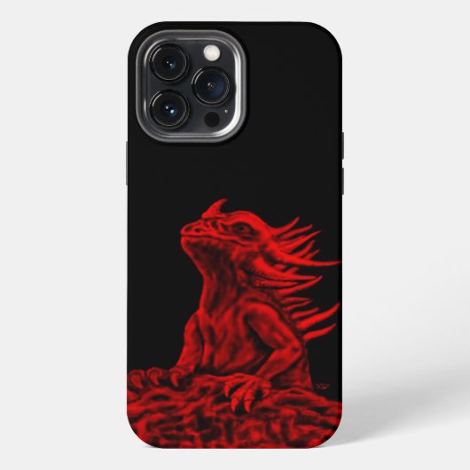 Kleine rode draak iPhone hoesje (Achterkant)