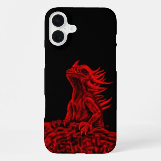 Kleine rode draak iPhone hoesje (Achterkant)