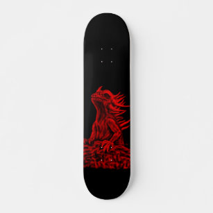 Kleine rode draak persoonlijk skateboard