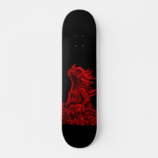 Kleine rode draak persoonlijk skateboard (Voorkant)