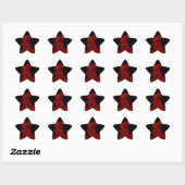 Kleine rode draak ster sticker (Vel)