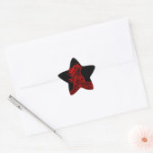 Kleine rode draak ster sticker (Envelop)