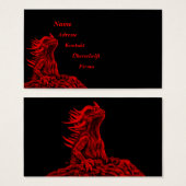 Kleine rode draak visitekaartje (Voorkant /achterkant)