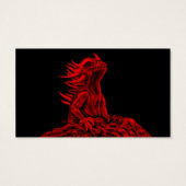 Kleine rode draak visitekaartje (Achterkant)