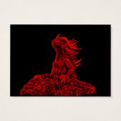 Kleine rode draak visitekaartje (Achterkant)