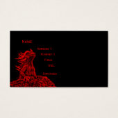 Kleine rode draak visitekaartje (Voorkant)