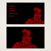 Kleine rode draak visitekaartjes (Voorkant /achterkant)