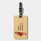  kleine rode dress Apple Bagagelabel (Voorkant verticaal)