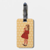  kleine rode dress Apple Bagagelabel (Achterkant verticaal)