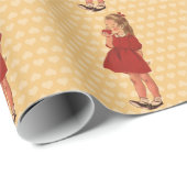  kleine rode dress Apple Cadeaupapier (Rol Hoek)