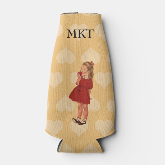  kleine rode dress Apple Flesjeskoeler (Voorkant)