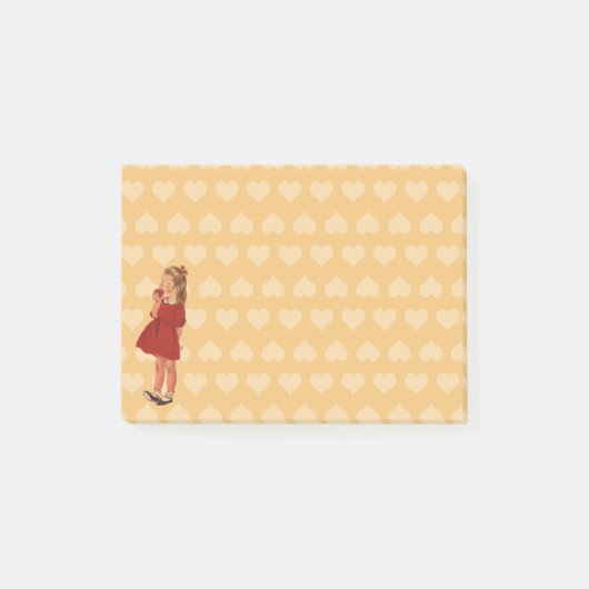 kleine rode dress Apple Post-it® Notes (Voorkant)