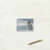 Kleine rode eekhoorn post-it® notes (Op bureau)