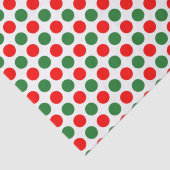 Kleine rode en groene pokadots  tissuepapier (Detail)