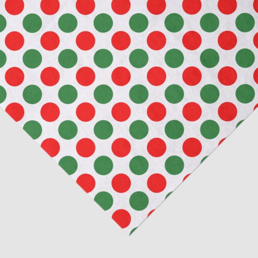 Kleine rode en groene pokadots tissuepapier (Detail)