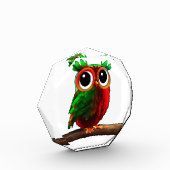 Kleine rode en groene Uil Fotoblokken (Links)