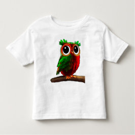 Kleine rode en groene Uil Kinder Shirts
