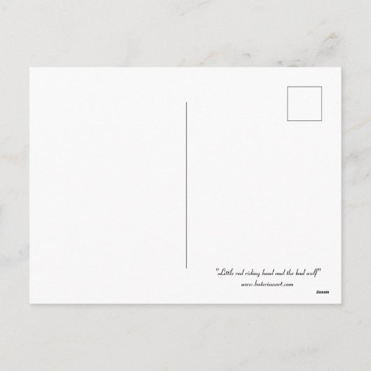 Kleine rode en slechte wolf kerstkaart feestdagenkaart (Achterkant)