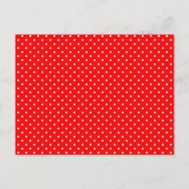 Kleine rode en witte pooldots briefkaart