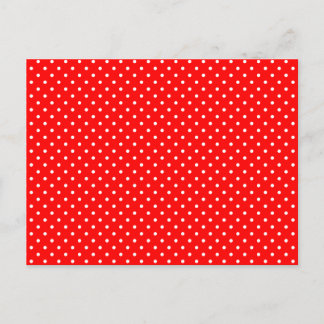 Kleine rode en witte pooldots briefkaart