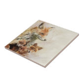 Kleine Rode Fox familie Tegeltje (Zijkant)