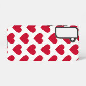 Kleine rode harten samsung galaxy hoesje (Achterkant horizontaal)