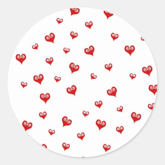 Kleine rode harten Stickers (Voorkant)