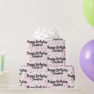 Kleine Rode Hartjes, Aangepaste Gelukkige Verjaard Cadeaupapier