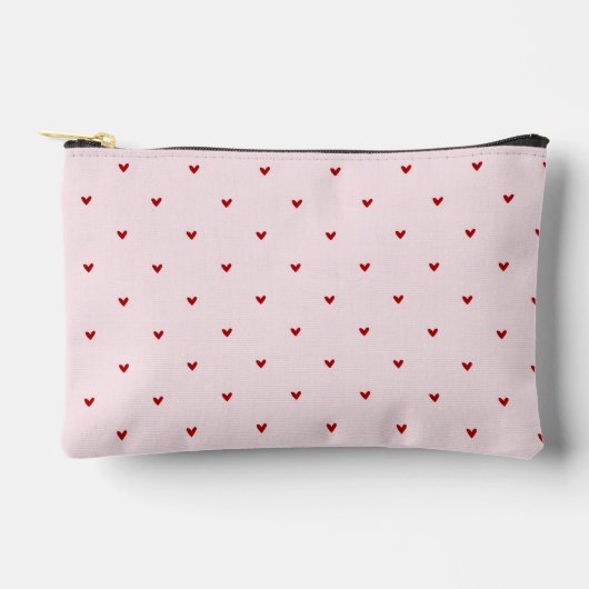 Kleine Rode Hartjes Mooie Roze Valentijnskaarten Etui (Voorkant)