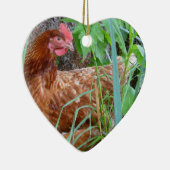 Kleine rode hond in de gras keramisch ornament (Rechts)