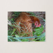 Kleine rode hond in de gras legpuzzel (Horizontaal)