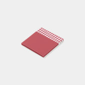 Kleine rode houndstooth post-it notities post-it® notes (Schuin)