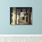 KLEINE RODE HYDRANT CANVAS AFDRUK (Insitu (Houten vloer))