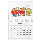 Kleine rode Kinder kalender Funny Calendar voor Ki (Jan 2027)