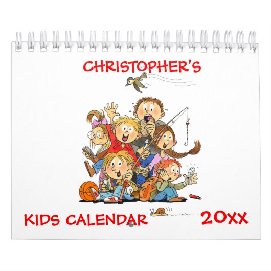 Kleine rode Kinder kalender Funny Calendar voor Ki (Hoes)