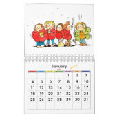Kleine rode Kinder kalender Funny Calendar voor Ki (Jan 2026)